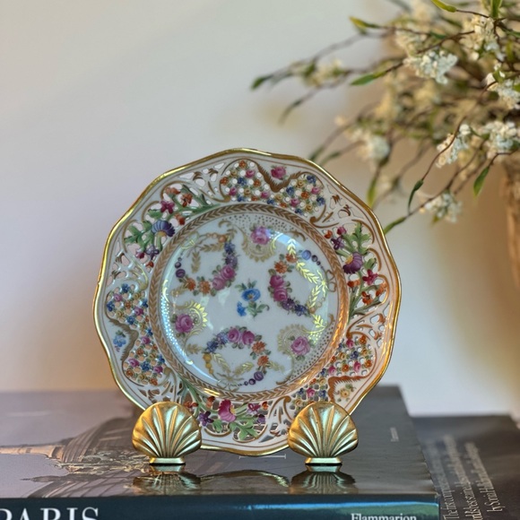 Porcelain Reticulated Plate Germany - Picture 3 of 7